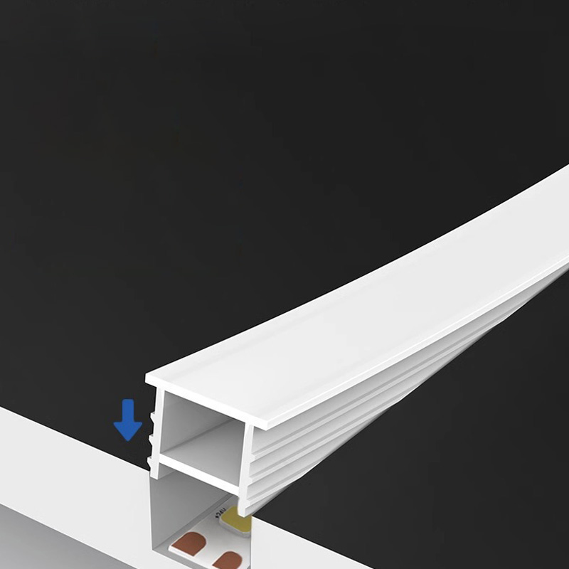 Silicone LED Strip Diffuser With White Flange For 12mm LED Light Strip 16*16mm 120 ° Top